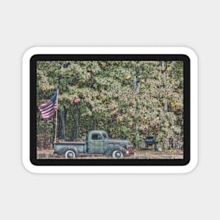 Old Glory Autumn Magnet