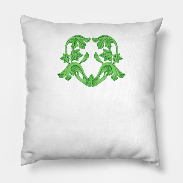 Green Heart Pillow by BessoChicca