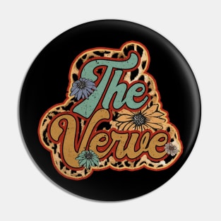 Personalized Flowers The Verve Proud Name Vintage Beautiful Pin
