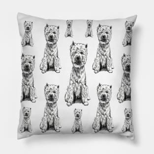 West Highland White Terrier. "Westy" Pillow