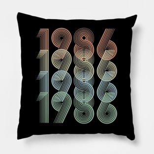 Vintage 1986 34th Birthday Gift Men Women Pillow