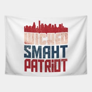 Funny Wicked Smaht Patriot Patrioism Quote Meme Tapestry