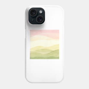 Abstract pink and green landscape 2 Phone Case