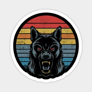 Werewolf Retro Art Design Magnet