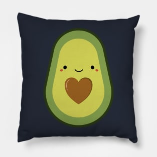 Cute and kawaii foodie avocado Pillow