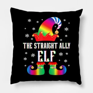 The Straight Ally Elf Matching Family Group Xmas LGBT Pillow