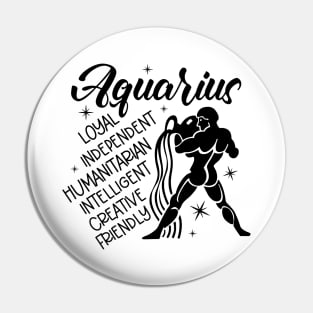 Aquarius Zodiac Sign Positive Personality Traits Pin