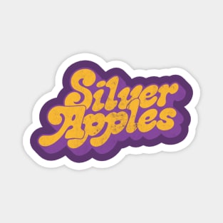 Silver Apples / Vintage Style Fan Artwork Magnet