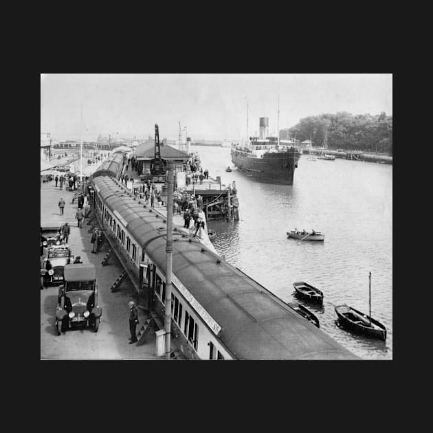 Boat Train at Weymouth Docks, August 1929. by Random Railways