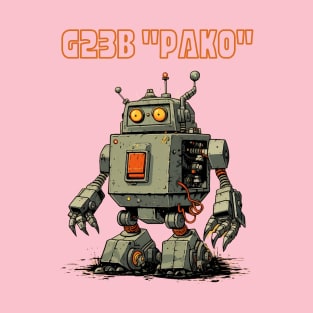 Futuristic Funny Robots  G23B "PAKO" T-Shirt