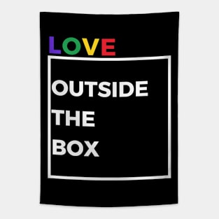 Love Outside The Box, Pride Colors Tapestry