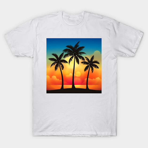 Colorful Beach Sunset - Beach - T-Shirt