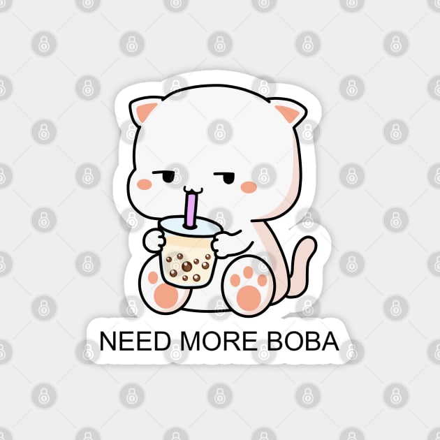 Kitty Needs More Boba! Magnet by SirBobalot