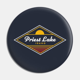 Priest Lake Idaho Priest Lake Camping Retro Sunset Pin