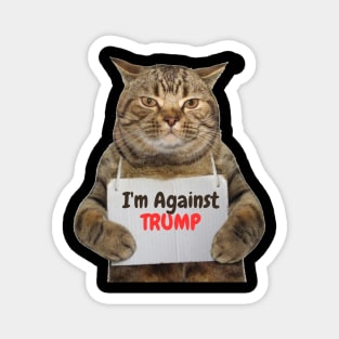 Cat against TRUMP Magnet