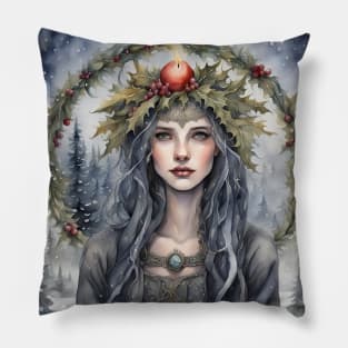 Holly Queen Pillow