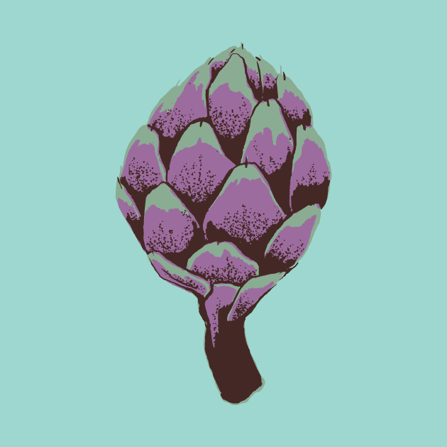 Artichoke screenprint by divafern