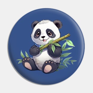 Cute Baby Panda with Bamboo Pin