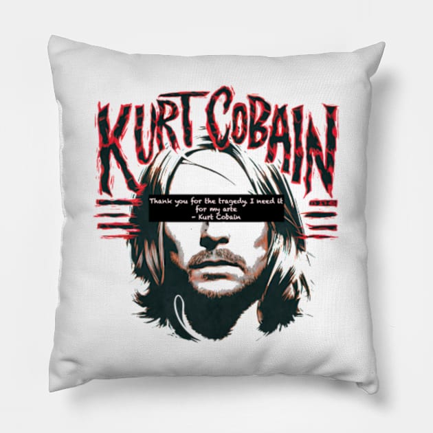 Kurt Cobain Pillow by Welcome To Chaos 