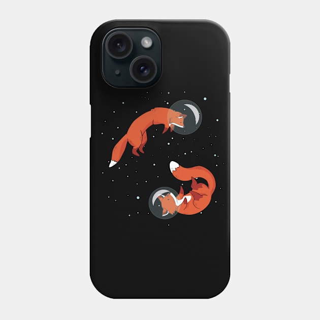 Foxes In Space Little Fox Astronaut Phone Case by origato