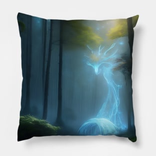Magical Creature In The Forest Pillow