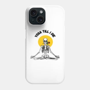 Yoga skeleton Phone Case