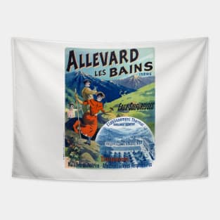 Allevard les Bains France Vintage Poster 1894 Tapestry