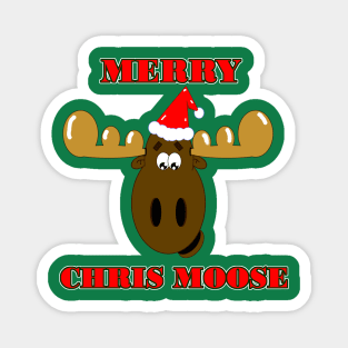 Merry Chris Moose Magnet