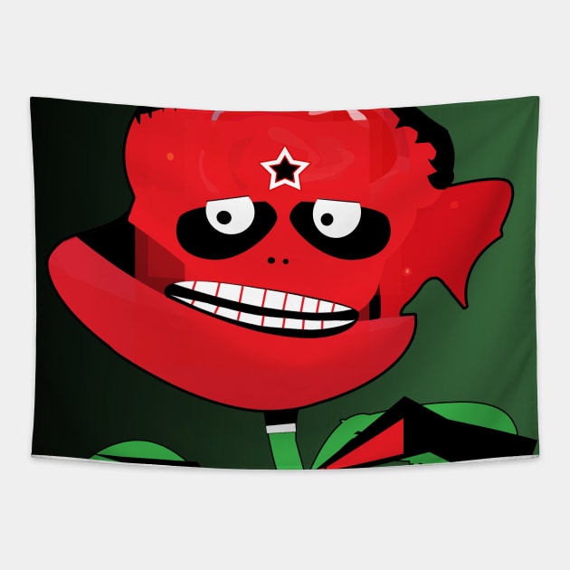 Cartoon Hero Communist Tapestry by momomoma