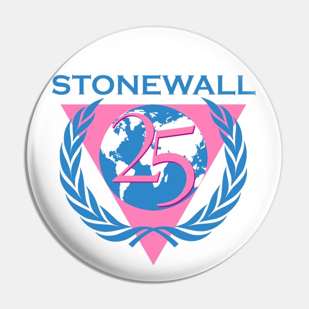 Stonewall 25 Vintage Retro NYC New York Gay LGBT Pin by WearingPride