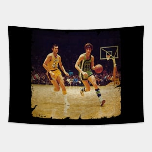 Pete 'Pistol' Maravich vs Jerry West 'The Logo' Tapestry