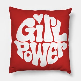 Girl Power ))(( Feminist Woman Female Empowerment Design Pillow