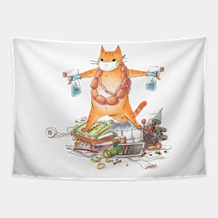 Quarantine cat Tapestry