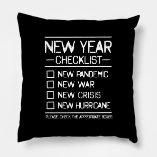 New Year Checklist. New Year New Fear! Pillow