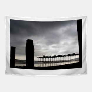 Teignmouth Pier And Beach Devon England UK Tapestry