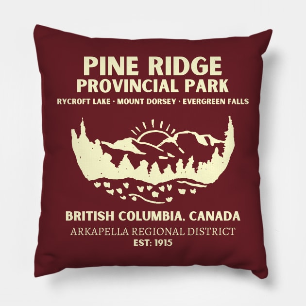 Pine Ridge Provincial Park Pillow by SupremeHattie