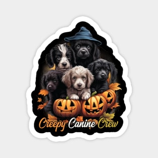 Creepy Canine Crew Dog Witch Halloween Magnet