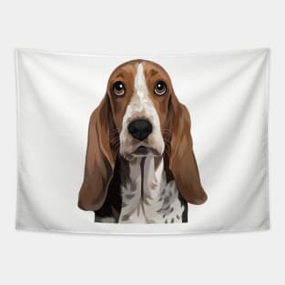 Basset-Hound Illustration Tapestry