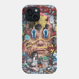 Your Memories Are Lies XXVI: Thrasher | Apocalyptic Labyrinth | Fantasy VS Reality | Acid Bath | Original Oil Painting Tyler Tilley Phone Case