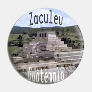 Zaculeu Ruins Guatemala Travel Stickers Pin