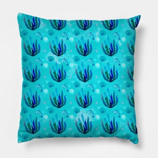 Watercolor Sea Life Pillow