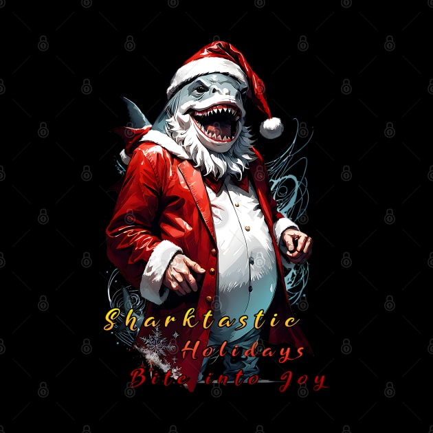 Fat Santa Shark Miami Florida Funny Holiday Christmas season gift by 8 Fists of Tees