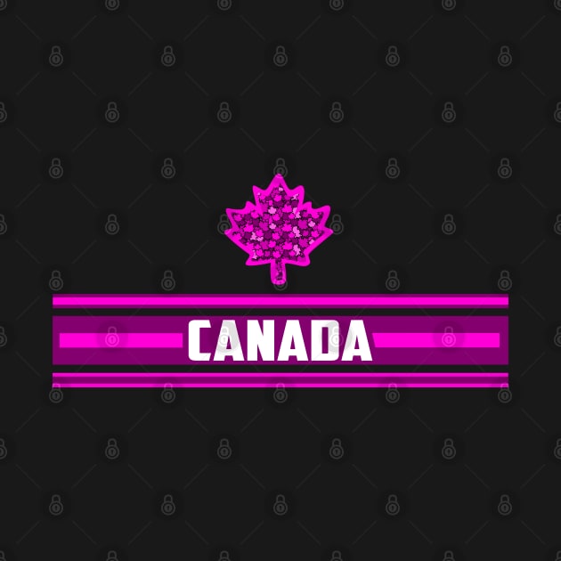 Maple Leaf Canada - Falling Fuchsia by GR8DZINE