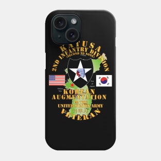 KATUSA - 2nd ID w Korea Map Phone Case