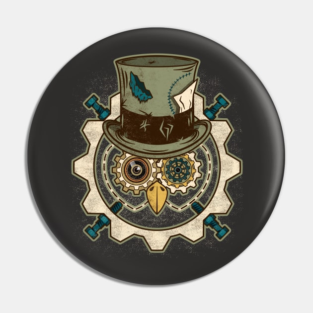Steamy Mad Owl (Steampunk) | Victorian Owl Pin by dkdesigns27