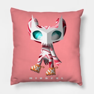 kity kat red abstract WALLOW doodle Pillow