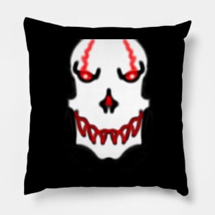 Red Blur Skull Graphic T Pillow