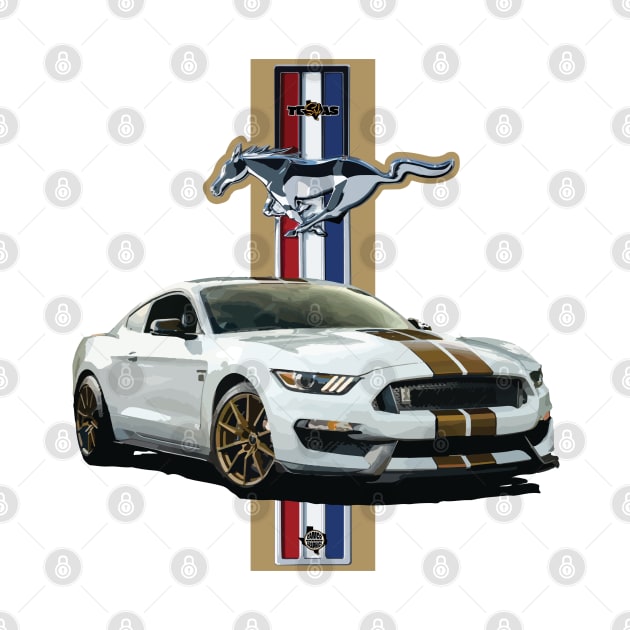 Texas Style Mustang Pony Gold by CamcoGraphics