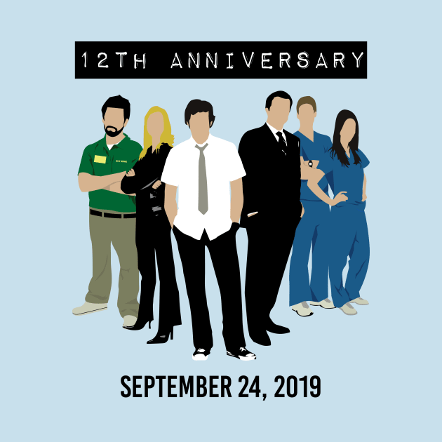 Chuck - 12th Anniversary (Black Text) by insidethetardis