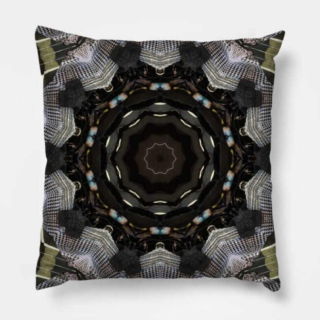 Mandala Kaleidoscope in Multi-Color Pillow by Crystal Butterfly Creations